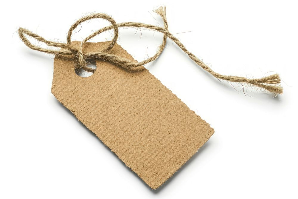 Craft paper tag white background accessories cardboard.