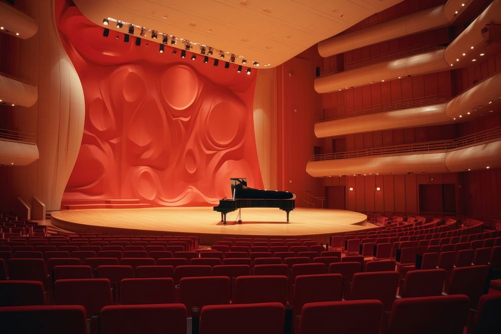 Concert hall auditorium stage architecture.