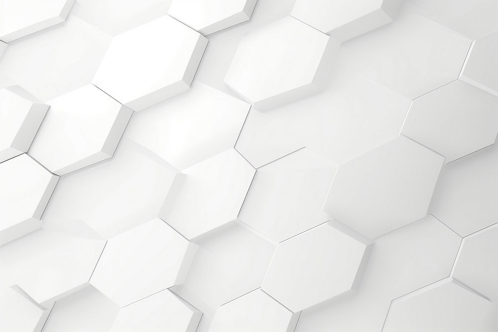 Embossed Hexagon white backgrounds abstract.