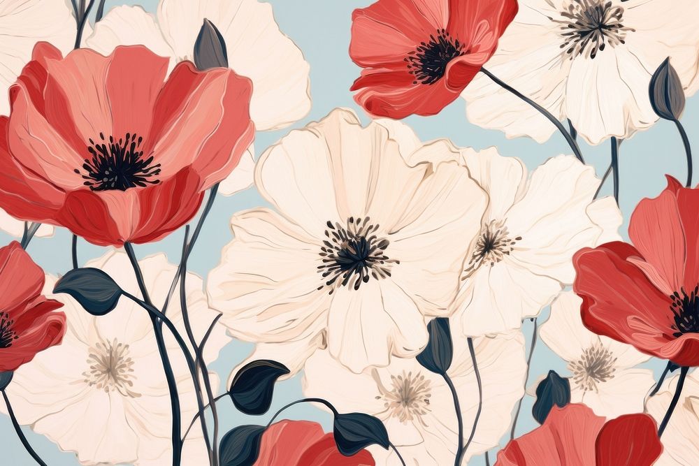 Flower pattern backgrounds painting.