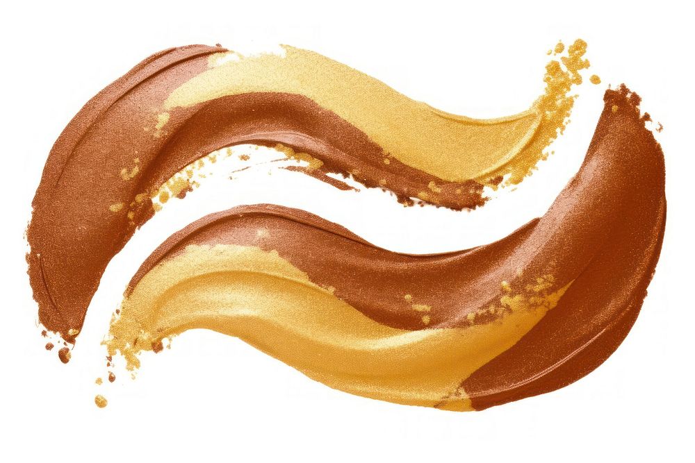 Gold abstract brush stroke brown white background confectionery.