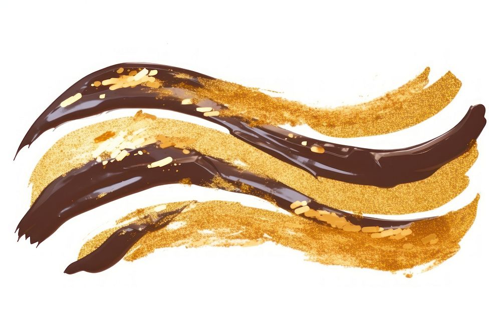 Gold abstract brush stroke brown white background electronics.