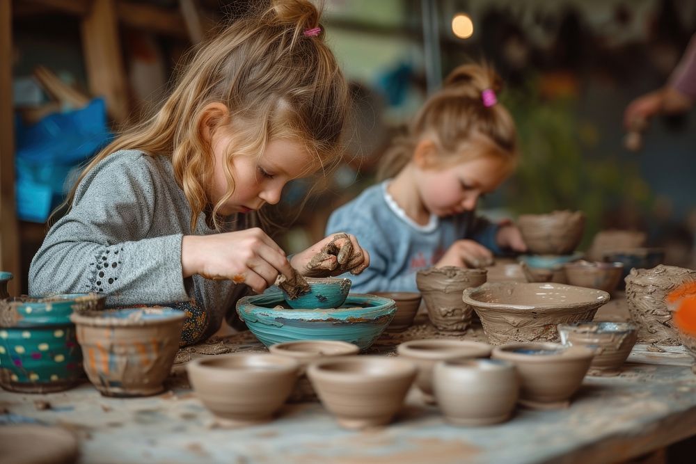 Children pottery child creativity. | Premium Photo - rawpixel