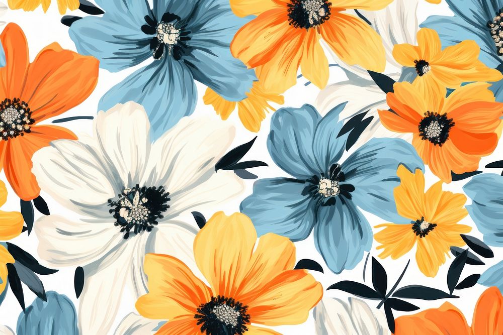 Flower pattern backgrounds nature.