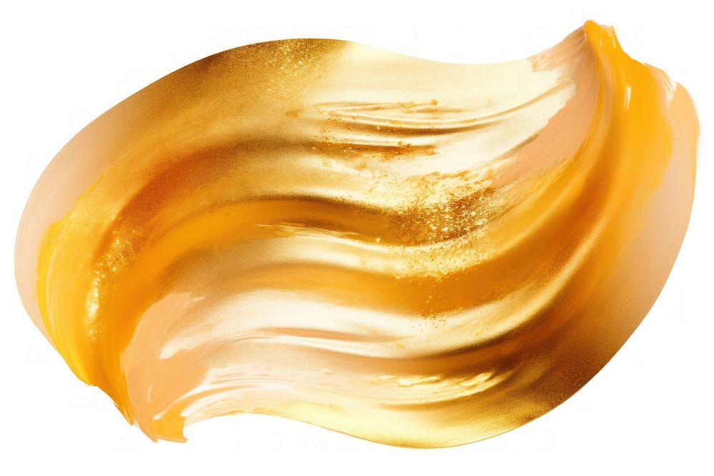 Gold abstract brush stroke backgrounds petal white background.