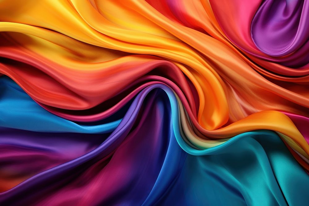 Colorful Silk rainbow scarf silk backgrounds pattern.