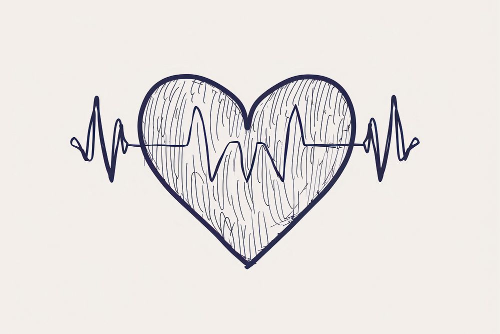 Healthcare heart backgrounds drawing.