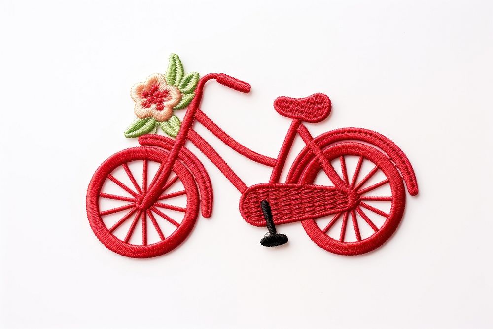 Bicycle vehicle art red.