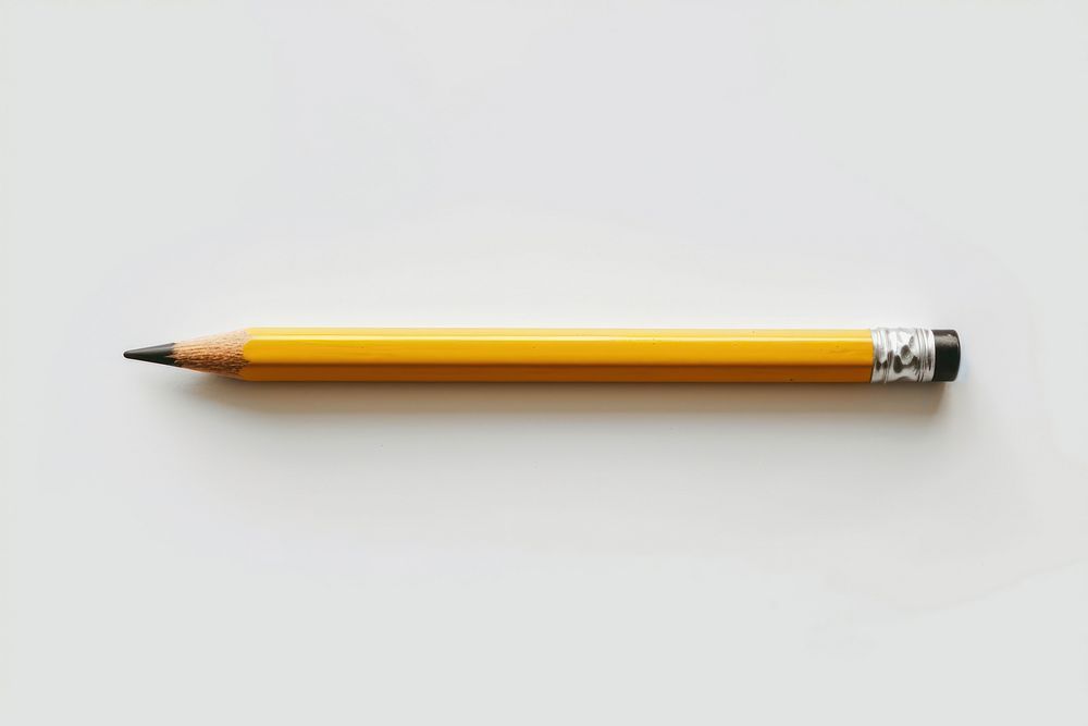 A pencil white background education eraser.
