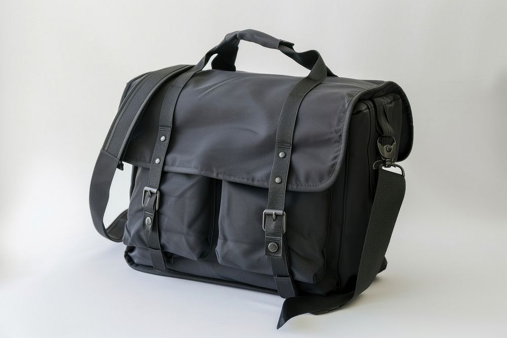 Hand-held college bag briefcase backpack suitcase.