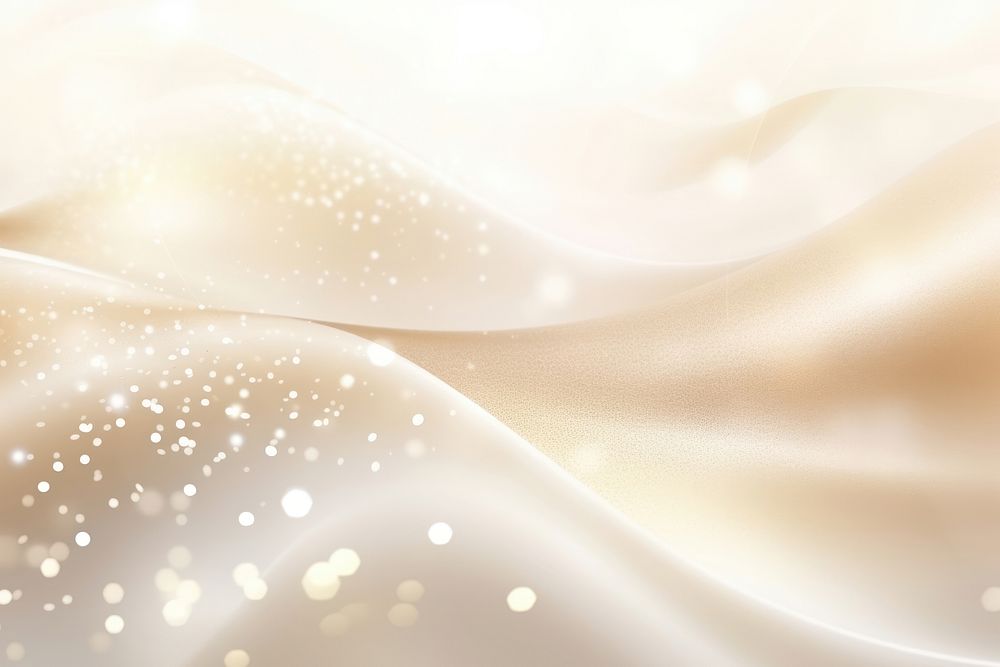 Glitter bokeh wave pattern backgrounds white silk.