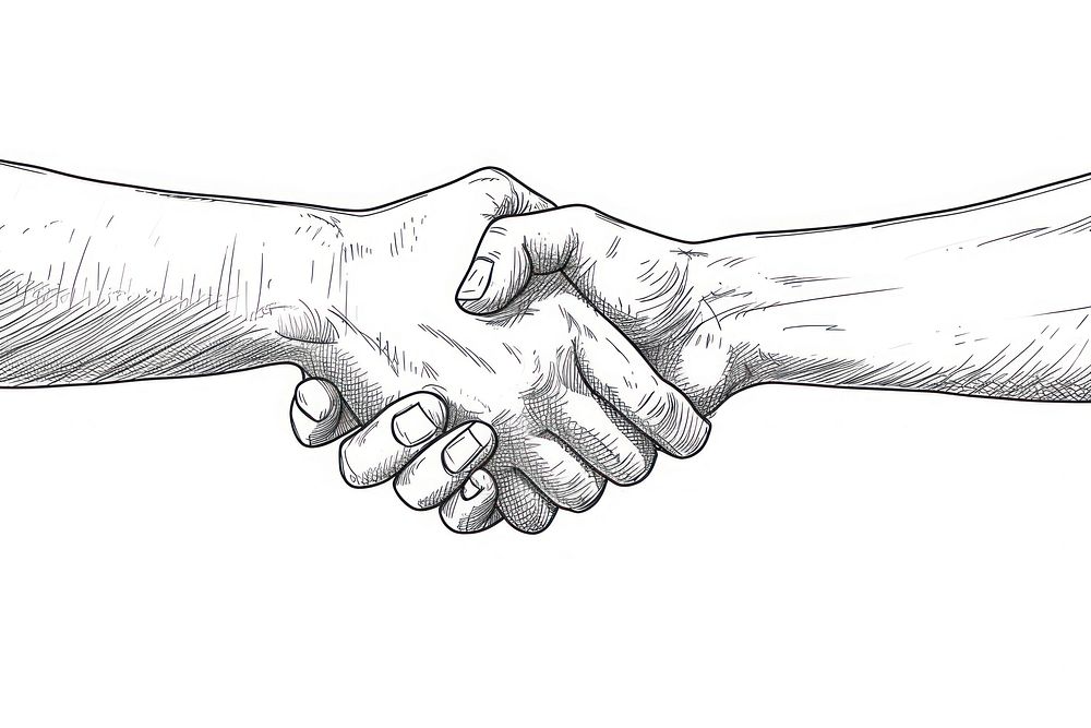 Handshake handshake agreement line.