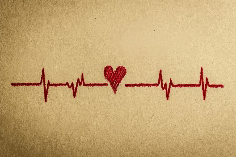 Healthcare heart text circle.