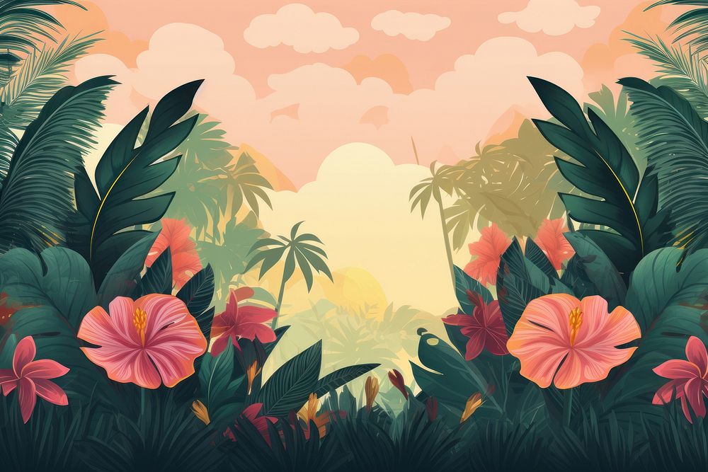 Tropical plant backgrounds outdoors.