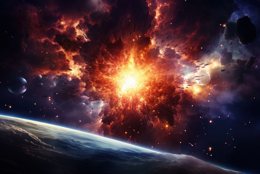 Stunning cosmic nebula astronomy explosion.