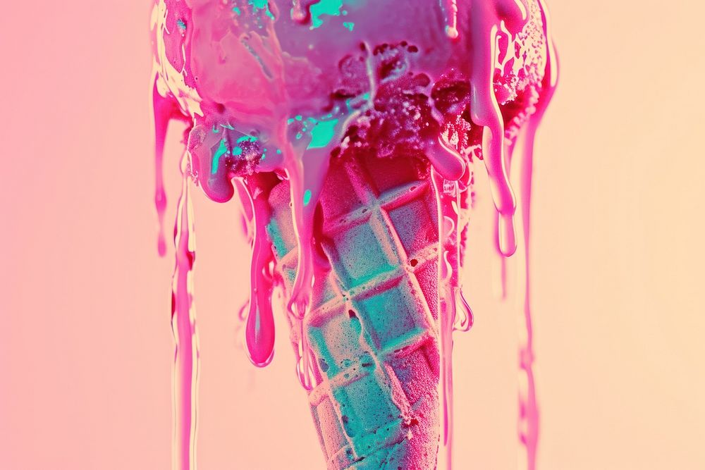 Ice cream dessert purple person.
