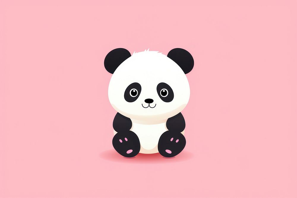 Panda plush toy anthropomorphic.