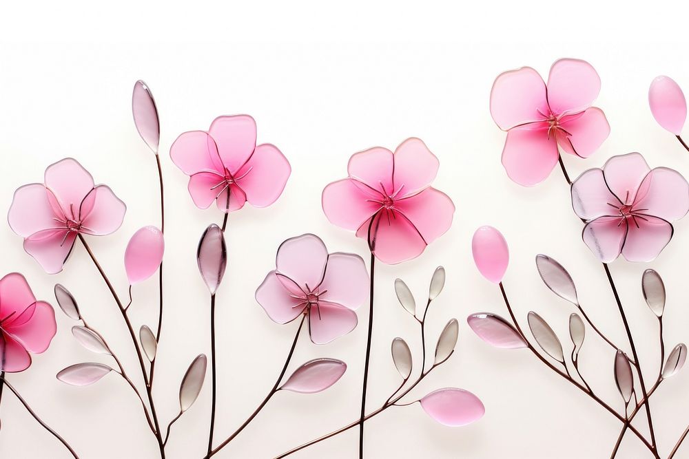 Pink flowers petal plant art.
