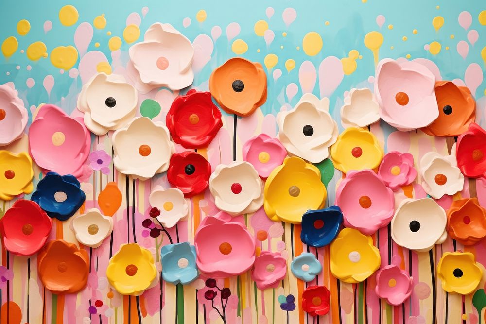 Colorful flowerland art backgrounds paper.