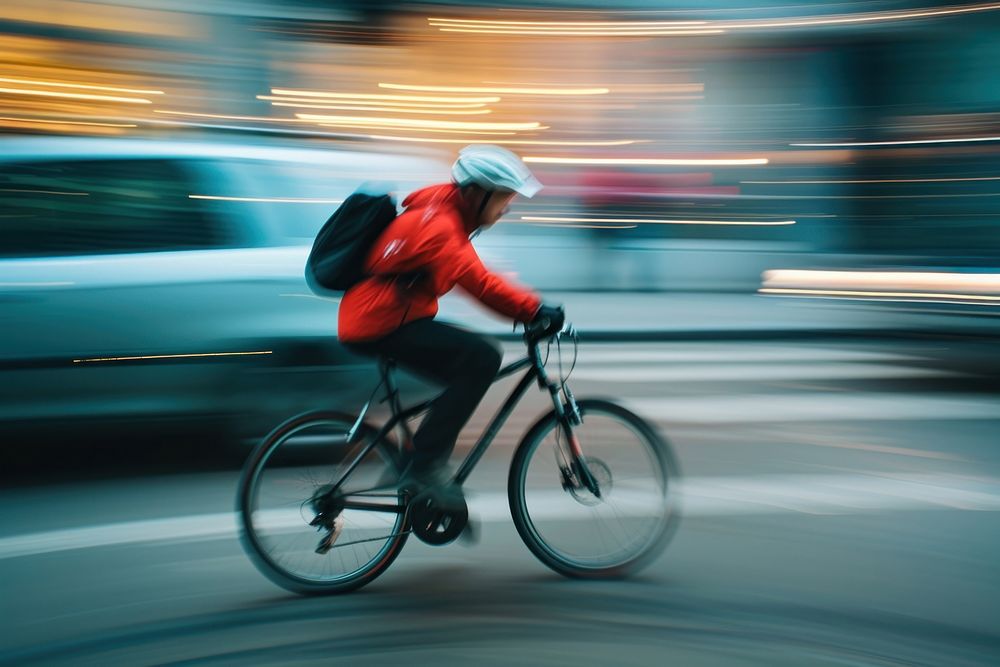 Man cycling vehicle bicycle helmet.