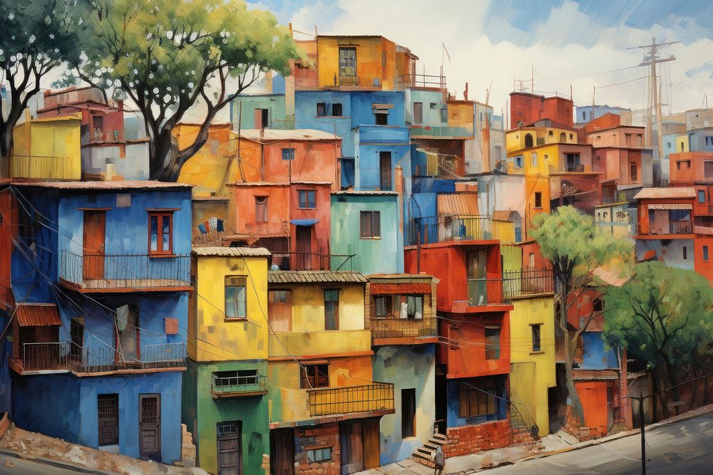 Argentina painting city town. | Premium Photo Illustration - rawpixel