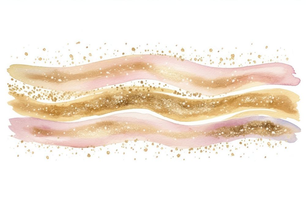 Gold abstract brush stroke backgrounds bacon white background.