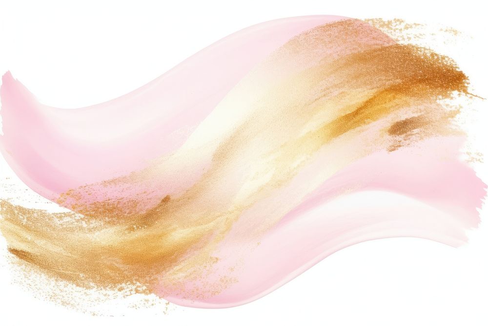 Gold abstract brush stroke backgrounds white background cosmetics.