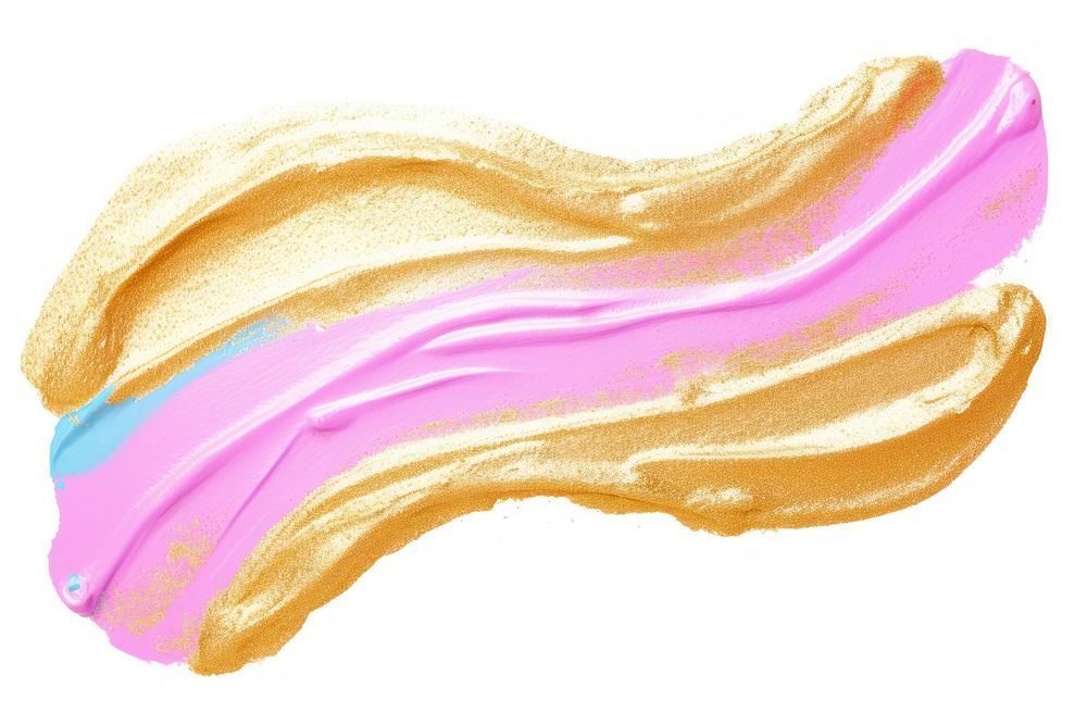Gold abstract brush stroke white background accessories creativity.