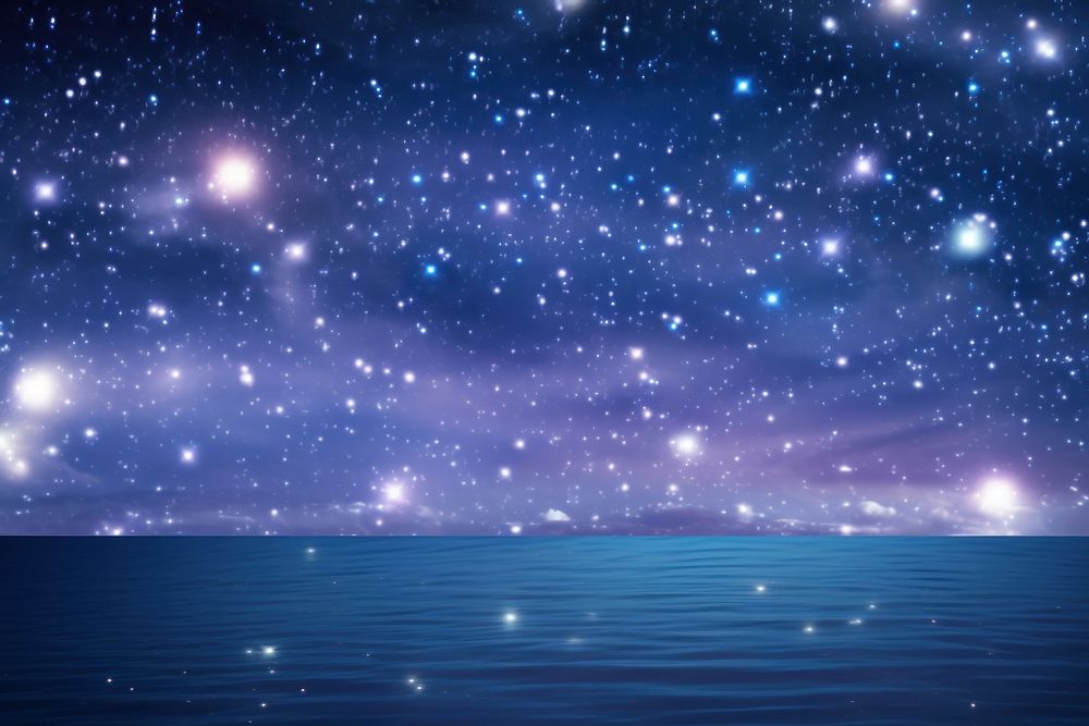 Galaxy ocean wallpaper astronomy outdoors | Premium Photo Illustration