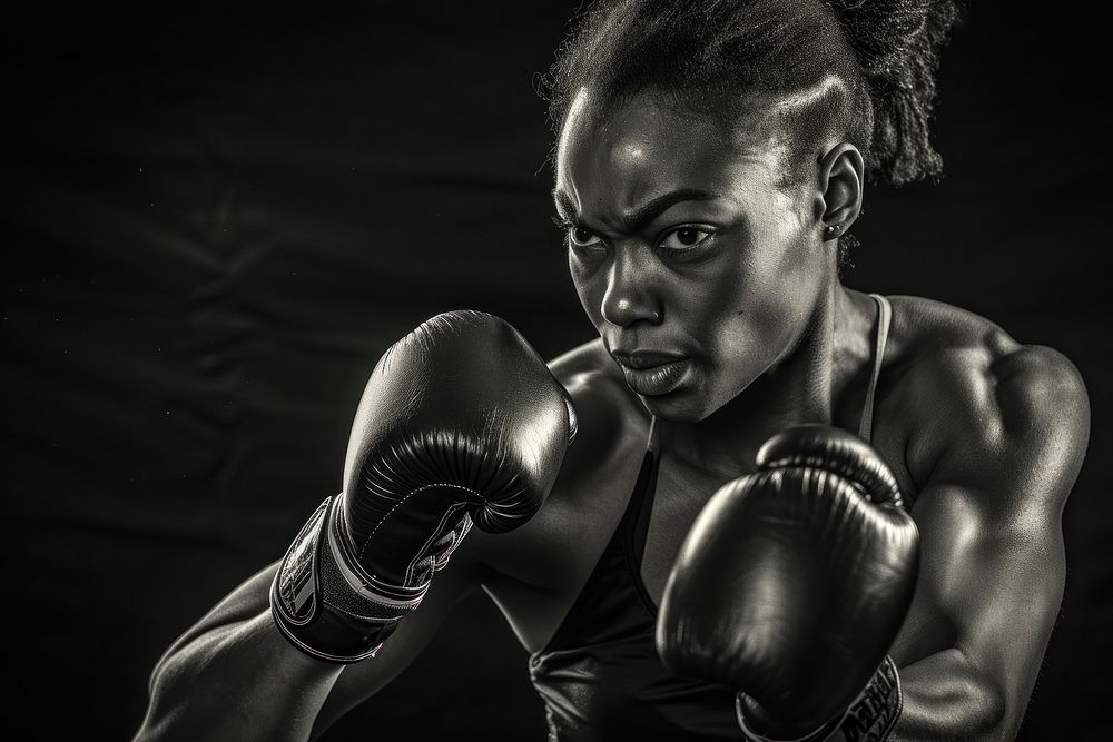 Punching boxing sports black.