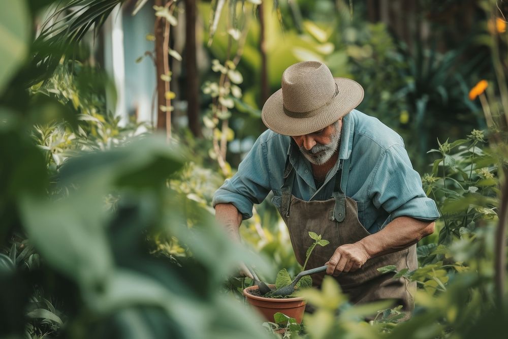 Men make gardening outdoors nature adult.