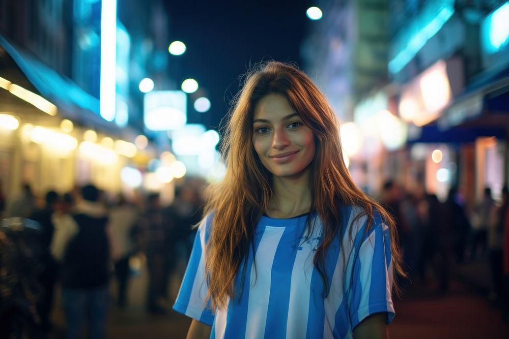 Argentine woman street portrait adult.