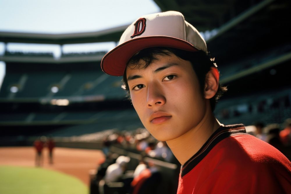 Japanese Baseball player baseball portrait athlete.