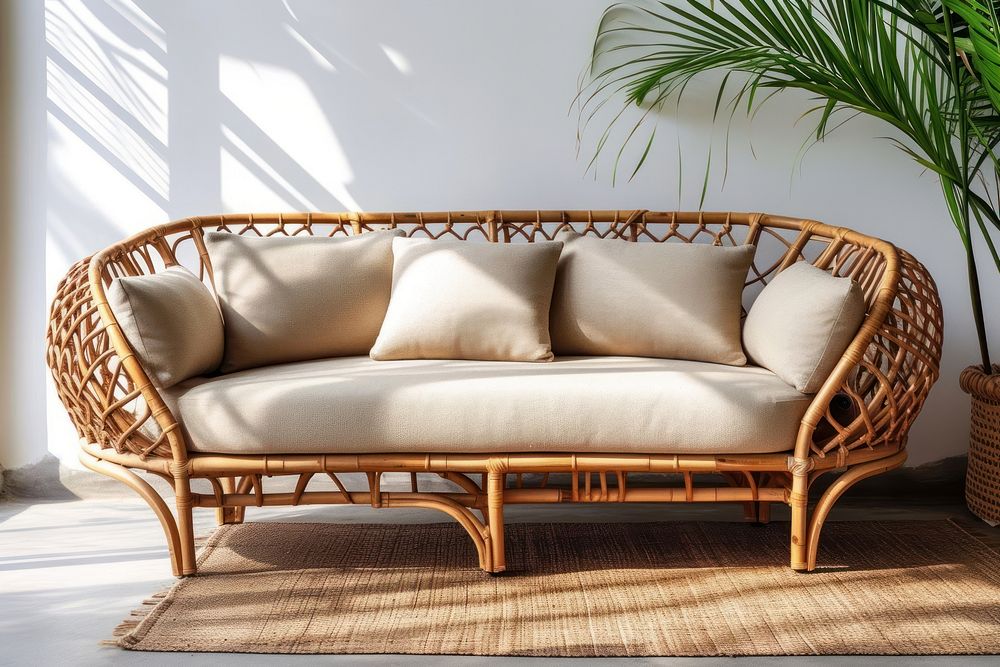 Stylish rattan furniture architecture comfortable relaxation.