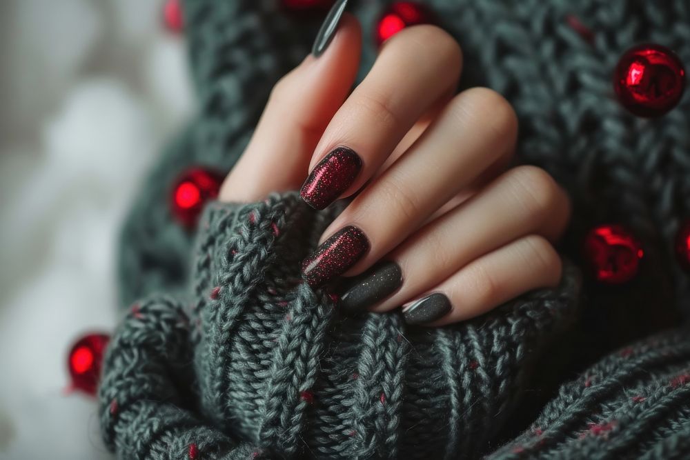 Women paint nail cosmetics fingernail manicure.
