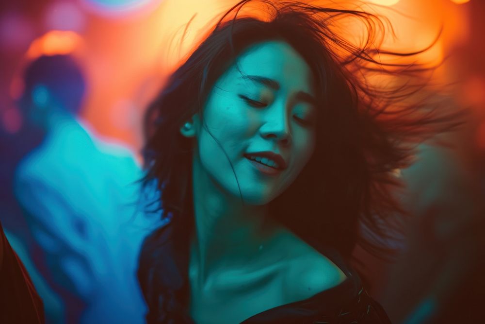 Asian woman portrait dancing adult.