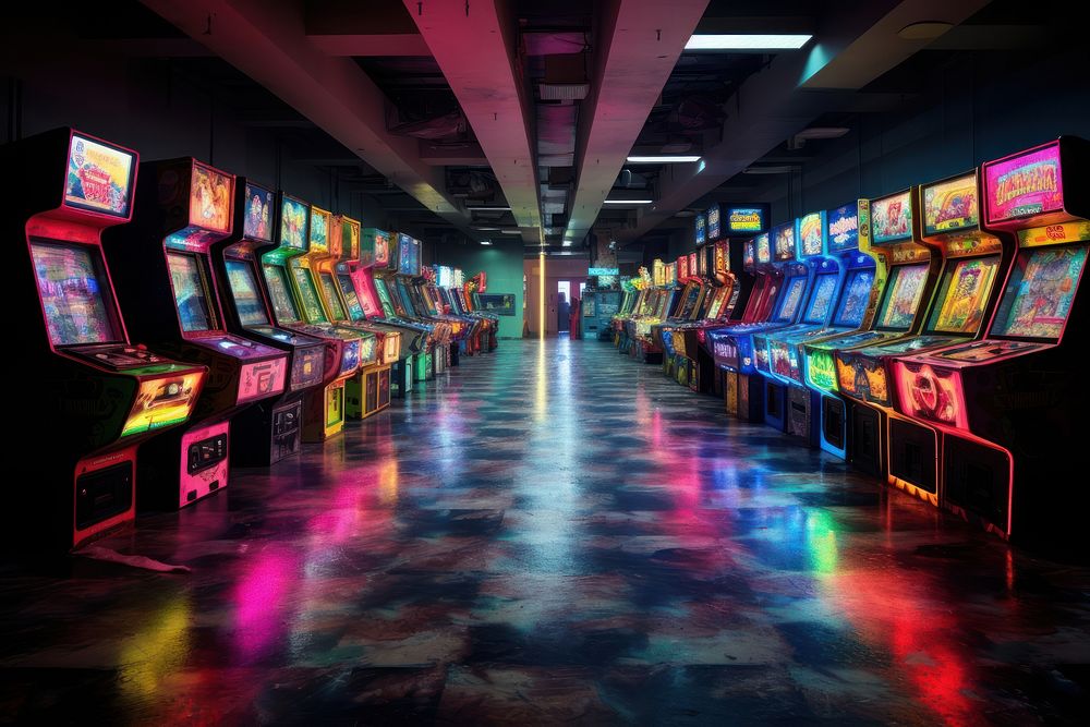 Arcade center gambling game architecture.