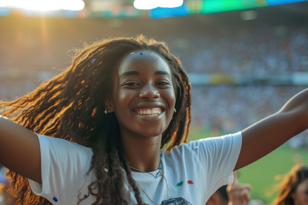 Black girl football portrait sports.