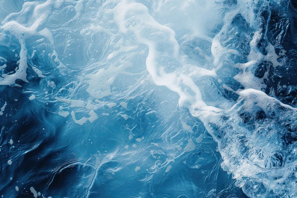 Abstract blue color water wave outdoors pattern nature.