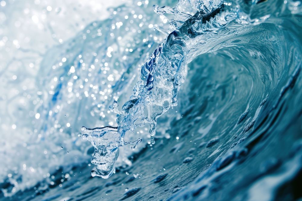 Abstract blue color water wave outdoors pattern nature.