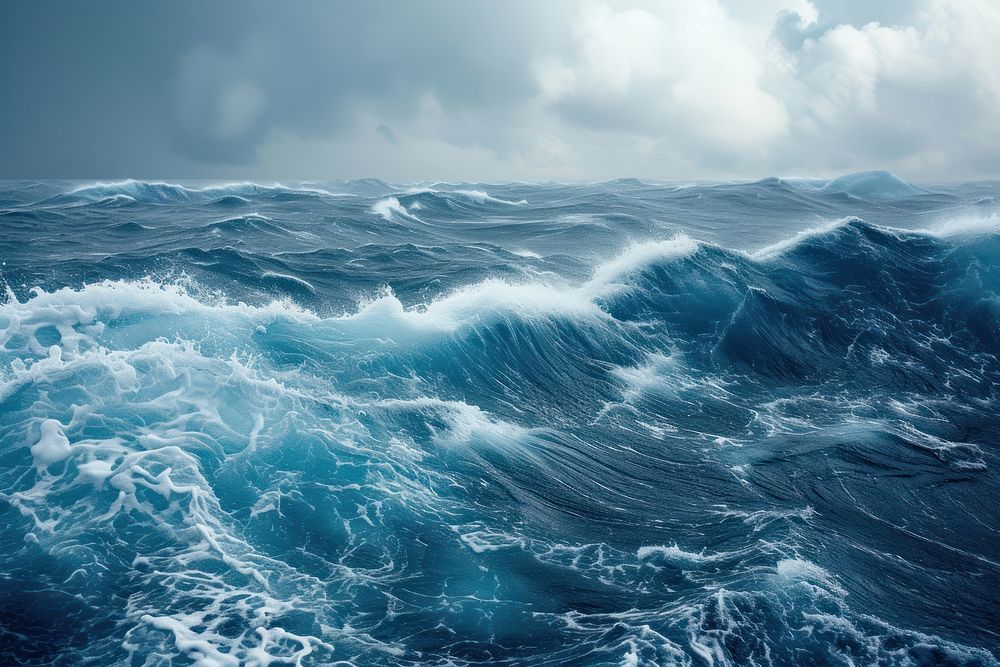 Sea surface during storm ocean sea outdoors.