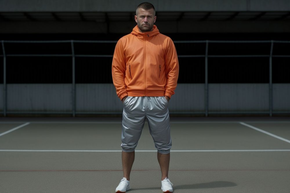 Man in sportswear sweatshirt standing adult.