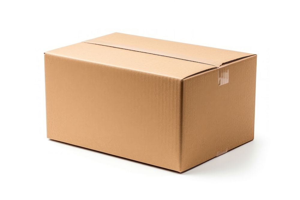Box package delivery cardboard carton packaging white background delivering container.