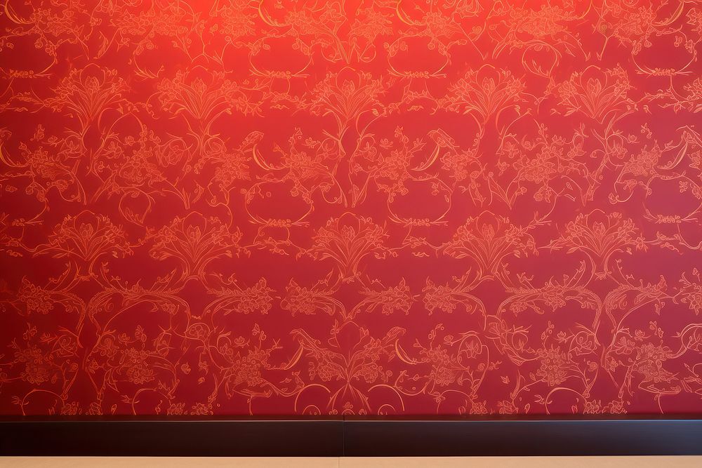 Red and gold wallpaper backgrounds pattern architecture.