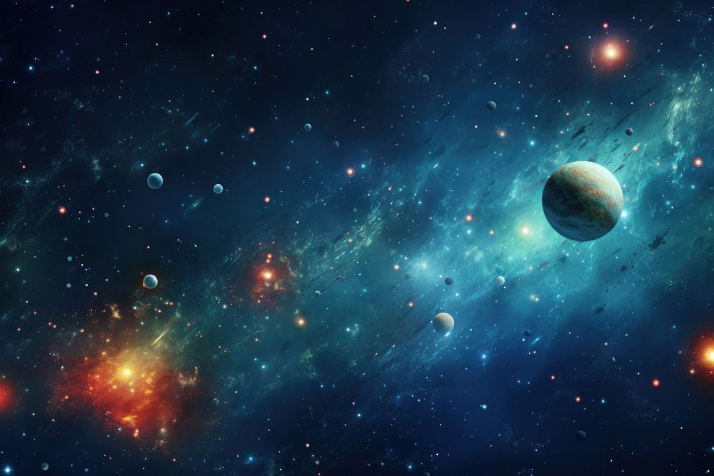 Space scene with planets space astronomy universe.