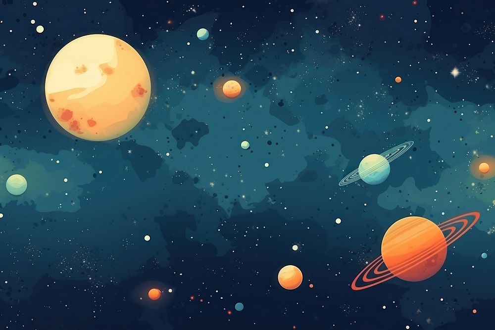 Space scene with planets space astronomy universe.