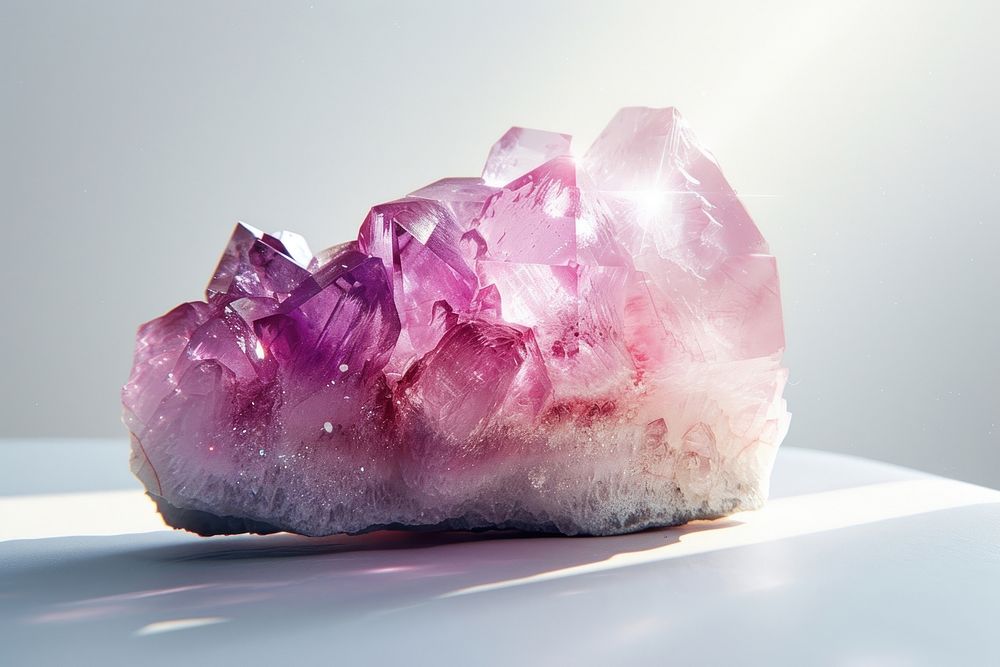 Gemstone amethyst mineral crystal.