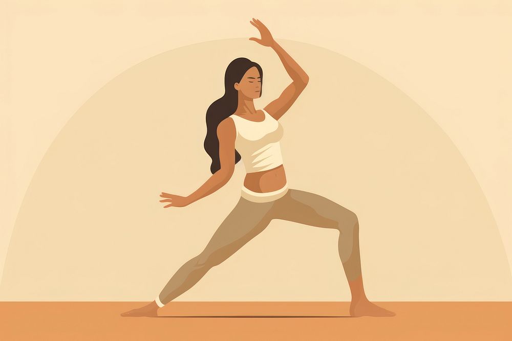 Woman doing yoga sports adult flexibility.