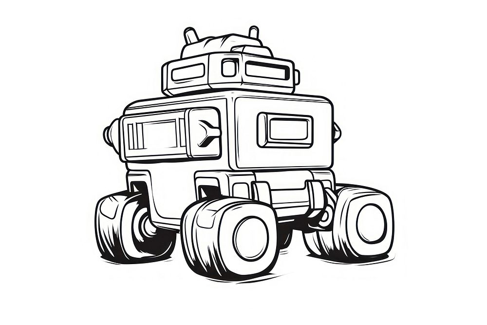 Toy sketch vehicle drawing.