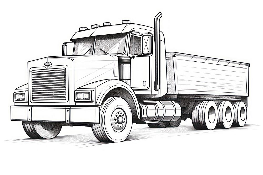 Truck truck vehicle sketch.